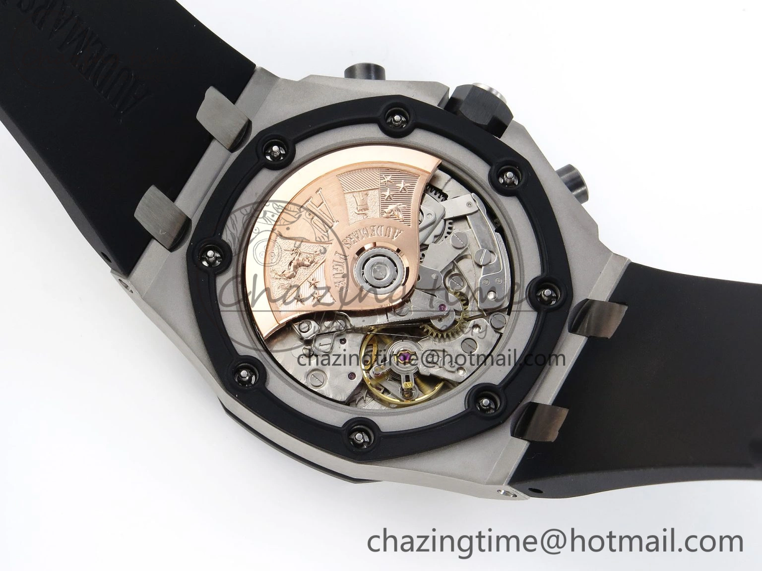 ROYAL OAK OFFSHORE 42MM SS APF 1:1 BEST EDITION BLACK DIAL WHITE MARKERS ON BLACK LEATHER STRAP A7750
