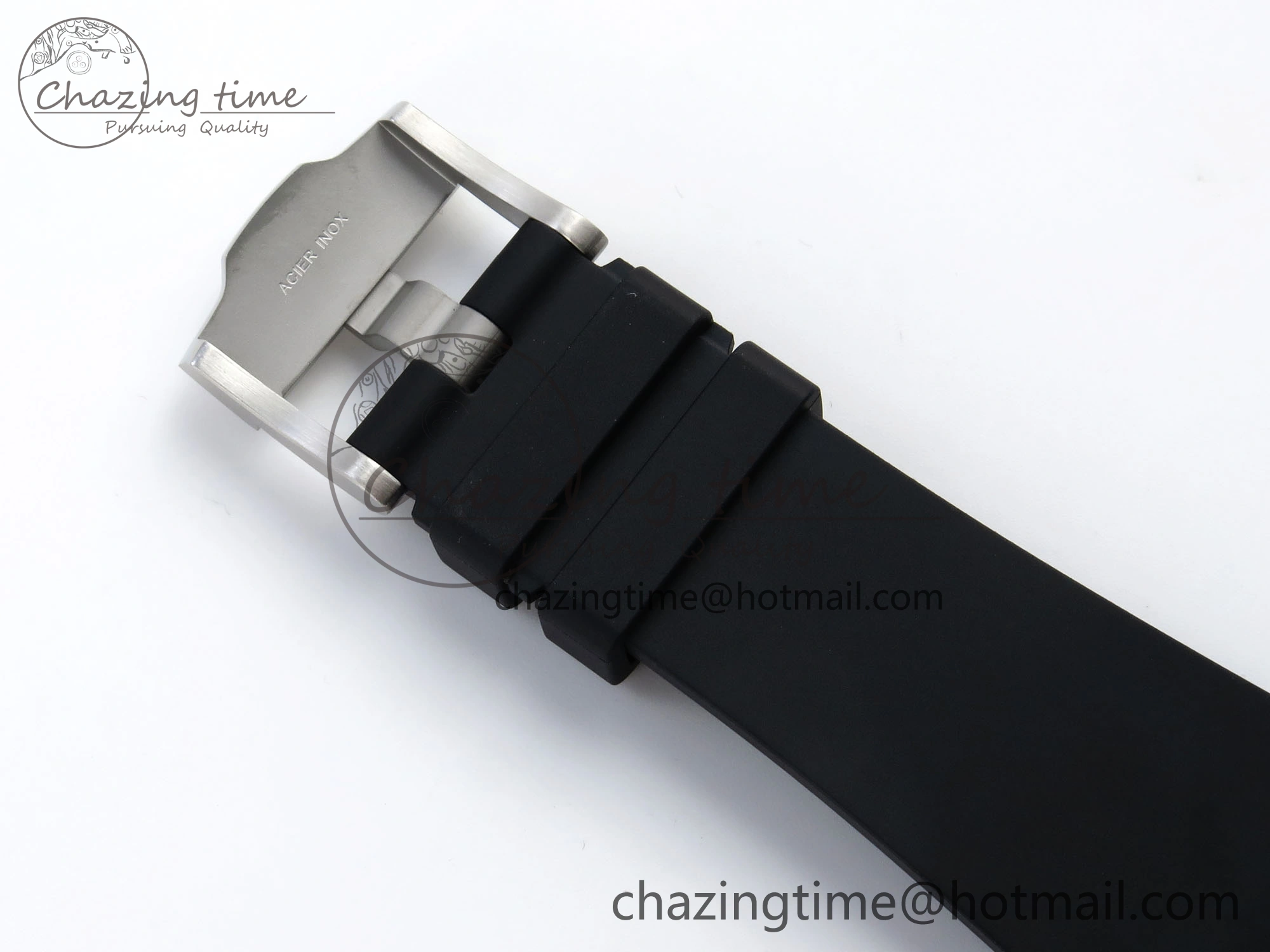 ROYAL OAK OFFSHORE 42MM SS APF 1:1 BEST EDITION BLACK DIAL WHITE MARKERS ON BLACK LEATHER STRAP A7750