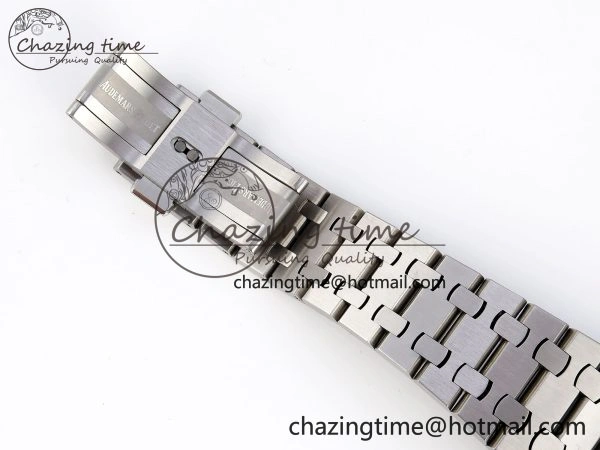ROYAL OAK OFFSHORE 42MM SS APF 1:1 BEST EDITION GRAY DIAL BLACK MARKERS ON SS BRACELET A7750