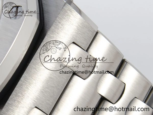 ROYAL OAK OFFSHORE 42MM SS APF 1:1 BEST EDITION GRAY DIAL BLACK MARKERS ON SS BRACELET A7750