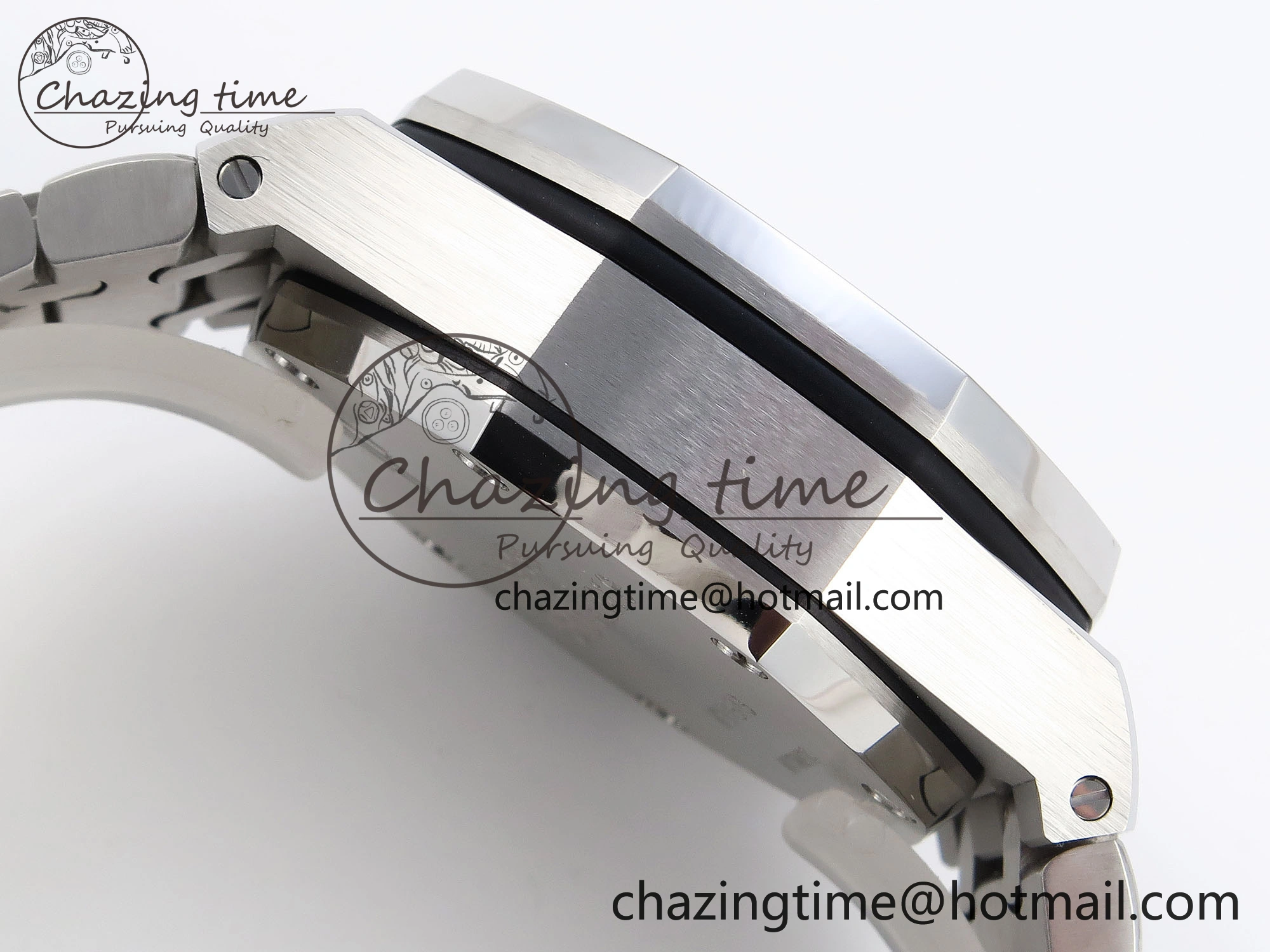 ROYAL OAK OFFSHORE 42MM SS APF 1:1 BEST EDITION GRAY DIAL BLACK MARKERS ON SS BRACELET A7750