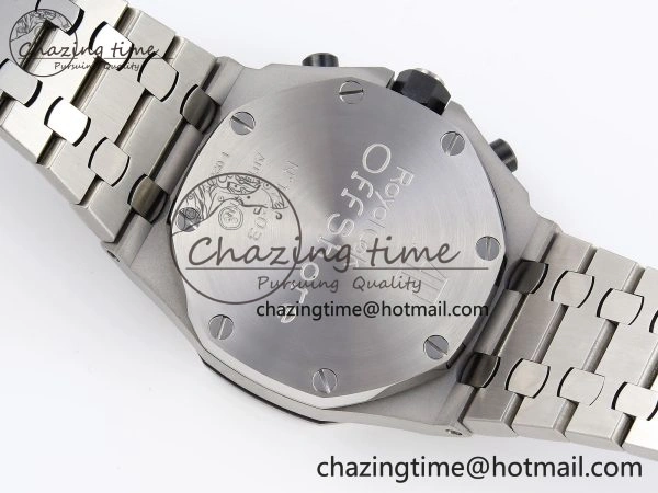 ROYAL OAK OFFSHORE 42MM SS APF 1:1 BEST EDITION GRAY DIAL BLACK MARKERS ON SS BRACELET A7750