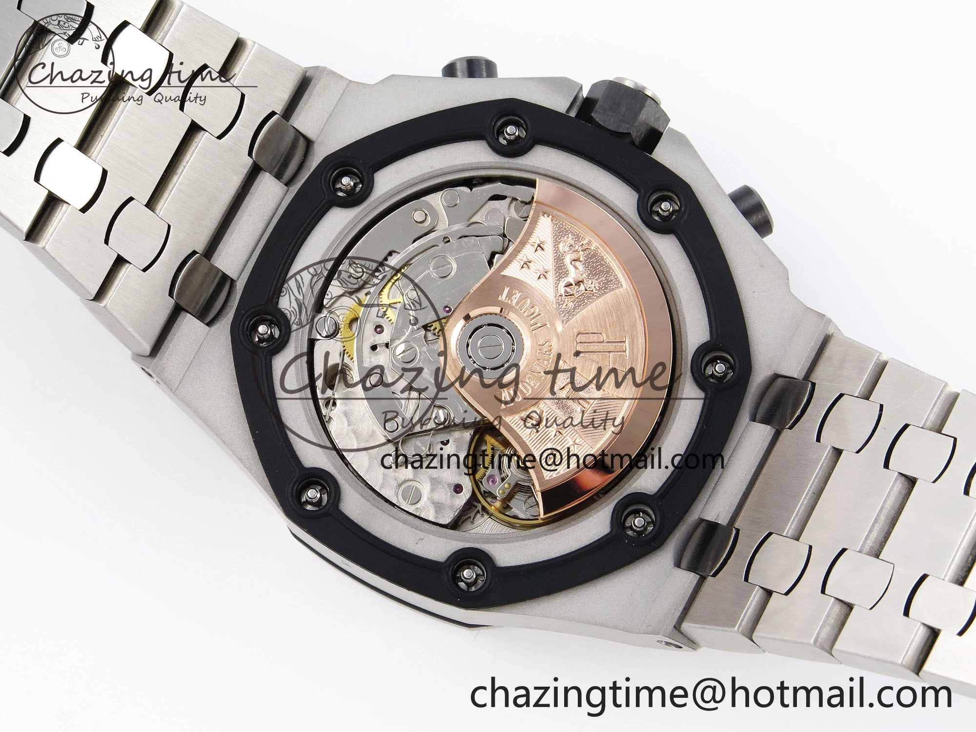 ROYAL OAK OFFSHORE 42MM SS APF 1:1 BEST EDITION GRAY DIAL BLACK MARKERS ON SS BRACELET A7750