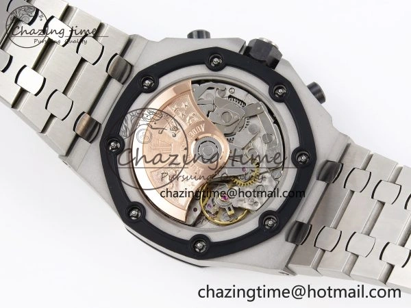 ROYAL OAK OFFSHORE 42MM SS APF 1:1 BEST EDITION GRAY DIAL BLACK MARKERS ON SS BRACELET A7750