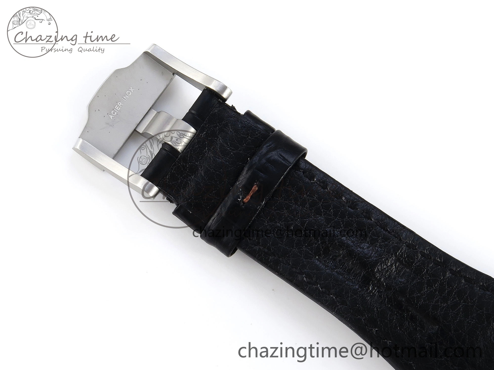 ROYAL OAK OFFSHORE 42MM VOLCANO SS APF 1:1 BEST EDITION BLACK DIAL ORANGE MARKERS ON BLACK LEATHER STRAP A7750