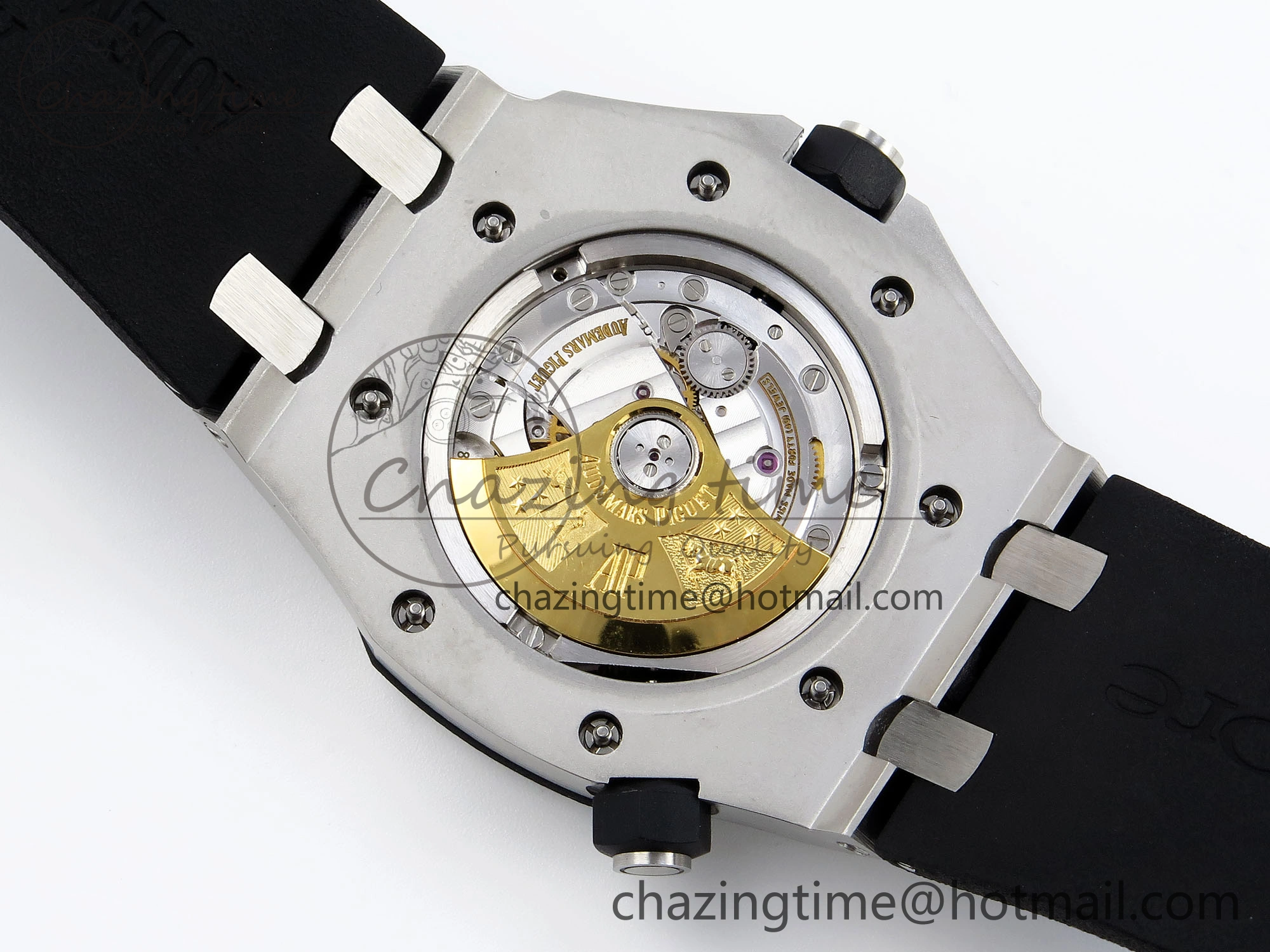 ROYAL OAK OFFSHORE DIVER 15710 IPF 1:1 BEST EDITION BLACK DIAL ON BLACK RUBBER STRAP SA3120 SUPER CLONE