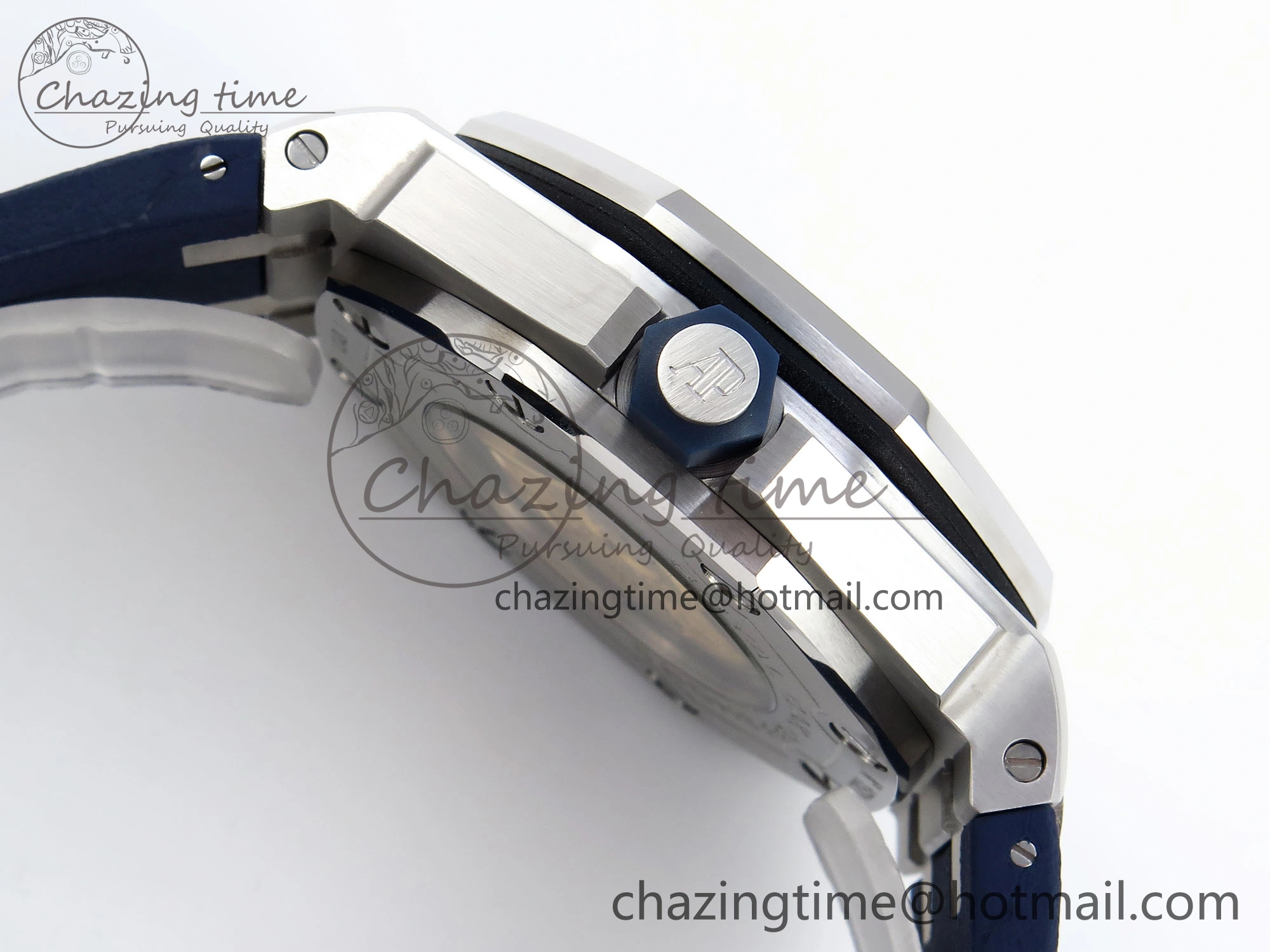 ROYAL OAK OFFSHORE DIVER 15710 IPF 1:1 BEST EDITION BLUE DIAL ON BLUE RUBBER STRAP SA3120 SUPER CLONE