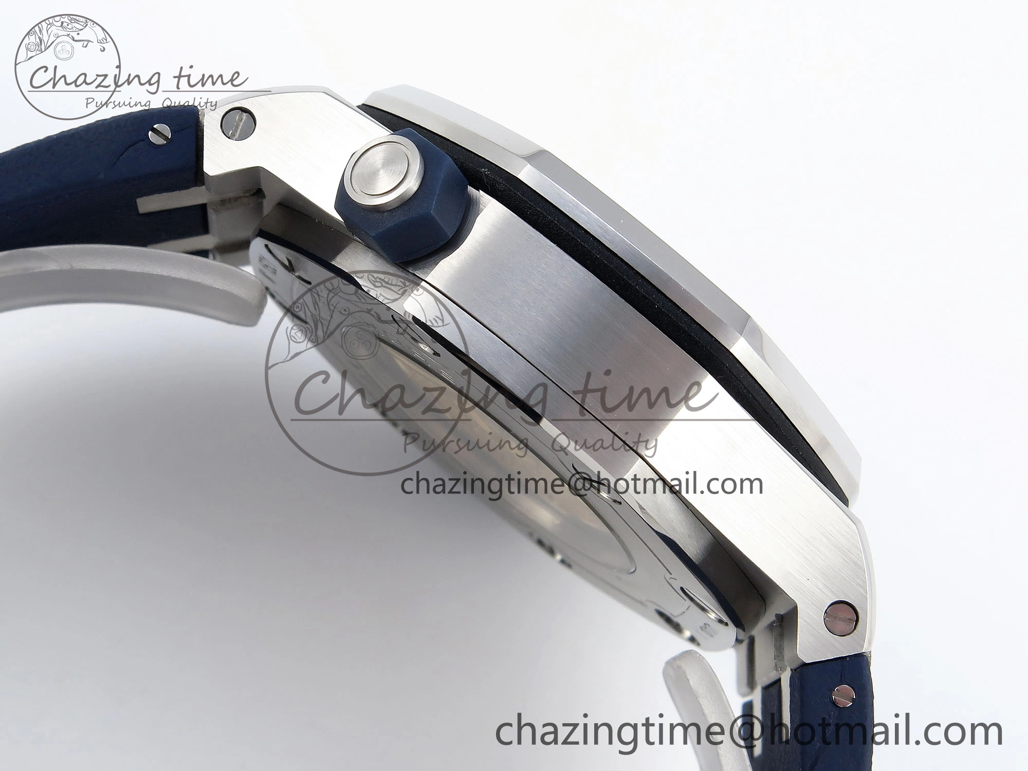 ROYAL OAK OFFSHORE DIVER 15710 IPF 1:1 BEST EDITION BLUE DIAL ON BLUE RUBBER STRAP SA3120 SUPER CLONE