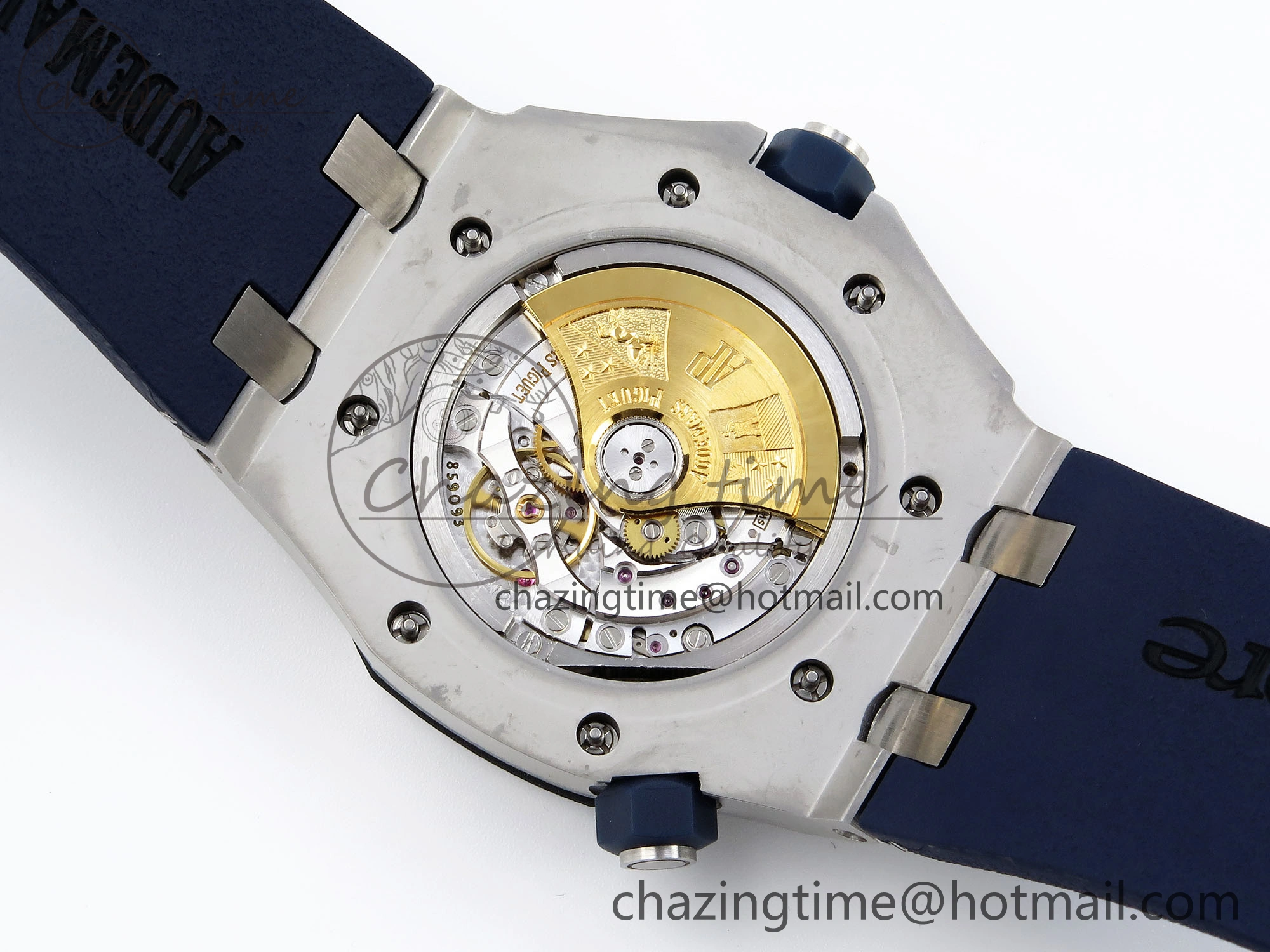 ROYAL OAK OFFSHORE DIVER 15710 IPF 1:1 BEST EDITION BLUE DIAL ON BLUE RUBBER STRAP SA3120 SUPER CLONE