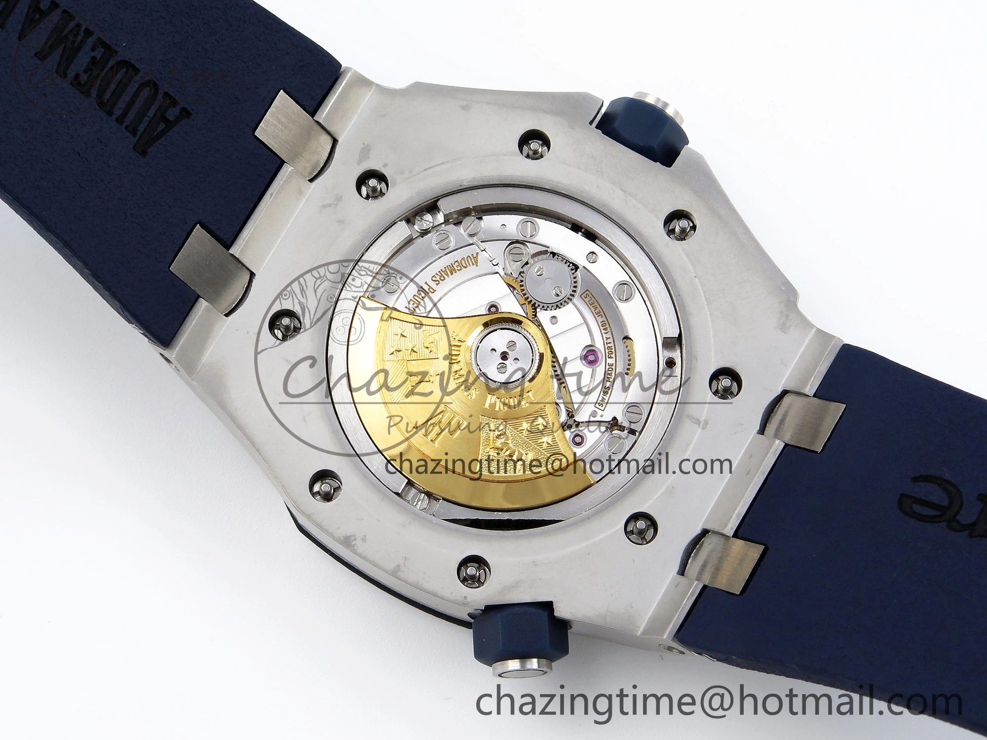 ROYAL OAK OFFSHORE DIVER 15710 IPF 1:1 BEST EDITION BLUE DIAL ON BLUE RUBBER STRAP SA3120 SUPER CLONE