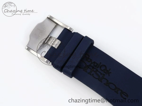 ROYAL OAK OFFSHORE DIVER 15710 IPF 1:1 BEST EDITION BLUE DIAL ON BLUE RUBBER STRAP SA3120 SUPER CLONE