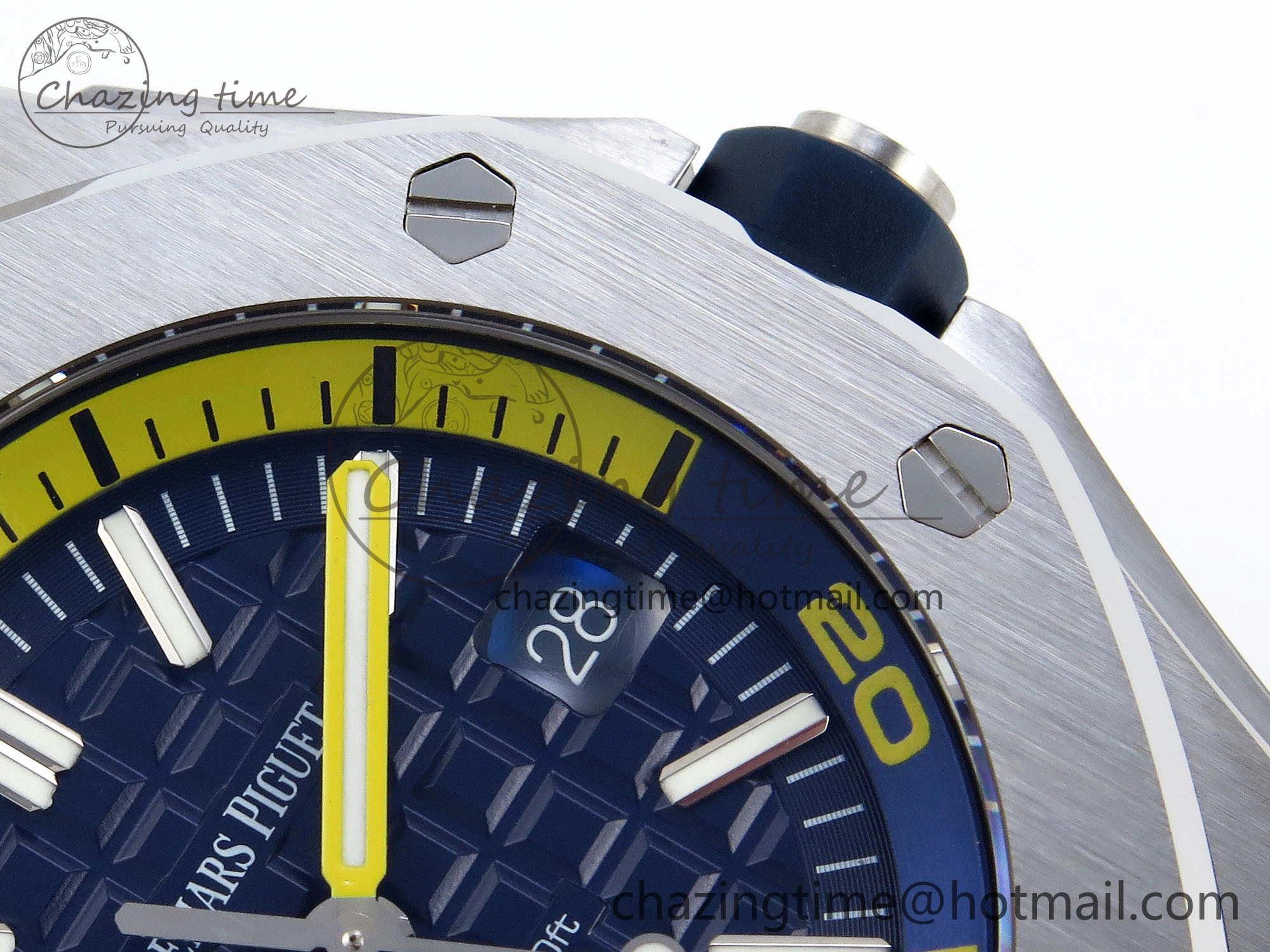 ROYAL OAK OFFSHORE DIVER 15710 IPF 1:1 BEST EDITION BLUE DIAL ON BLUE RUBBER STRAP SA3120 SUPER CLONE