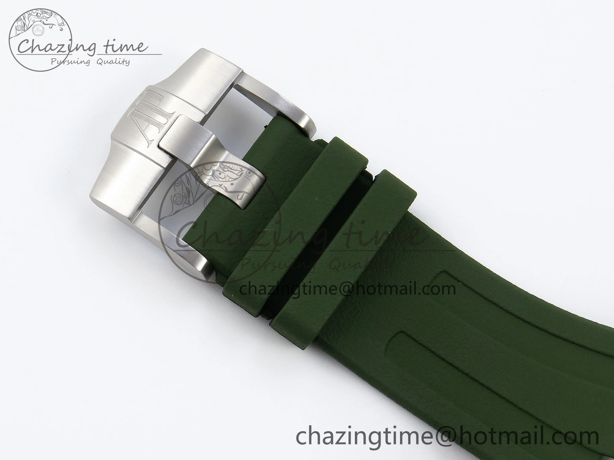 ROYAL OAK OFFSHORE DIVER 15710 IPF 1:1 BEST EDITION GREEN DIAL ON GREEN RUBBER STRAP SA3120 SUPER CLONE