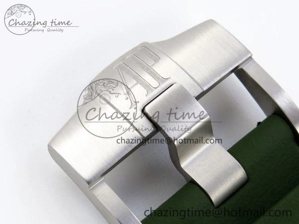 ROYAL OAK OFFSHORE DIVER 15710 IPF 1:1 BEST EDITION GREEN DIAL ON GREEN RUBBER STRAP SA3120 SUPER CLONE