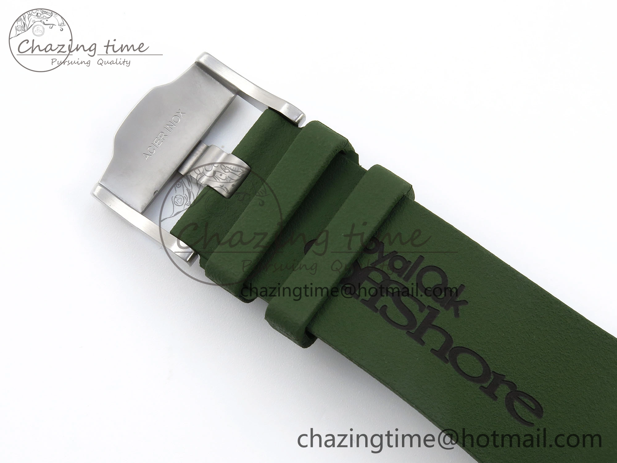 ROYAL OAK OFFSHORE DIVER 15710 IPF 1:1 BEST EDITION GREEN DIAL ON GREEN RUBBER STRAP SA3120 SUPER CLONE