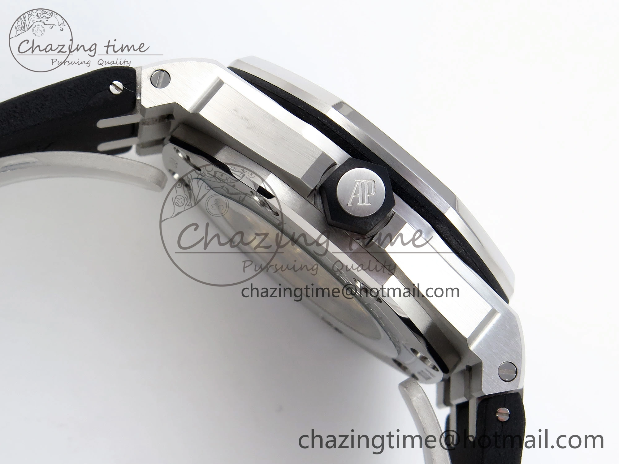ROYAL OAK OFFSHORE DIVER 15710 IPF 1:1 BEST EDITION WHITE DIAL ON BLACK RUBBER STRAP SA3120 SUPER CLONE