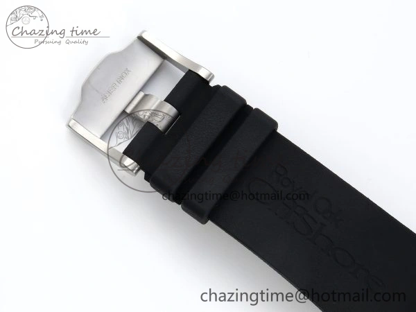 ROYAL OAK OFFSHORE DIVER 15710 IPF 1:1 BEST EDITION WHITE DIAL ON BLACK RUBBER STRAP SA3120 SUPER CLONE