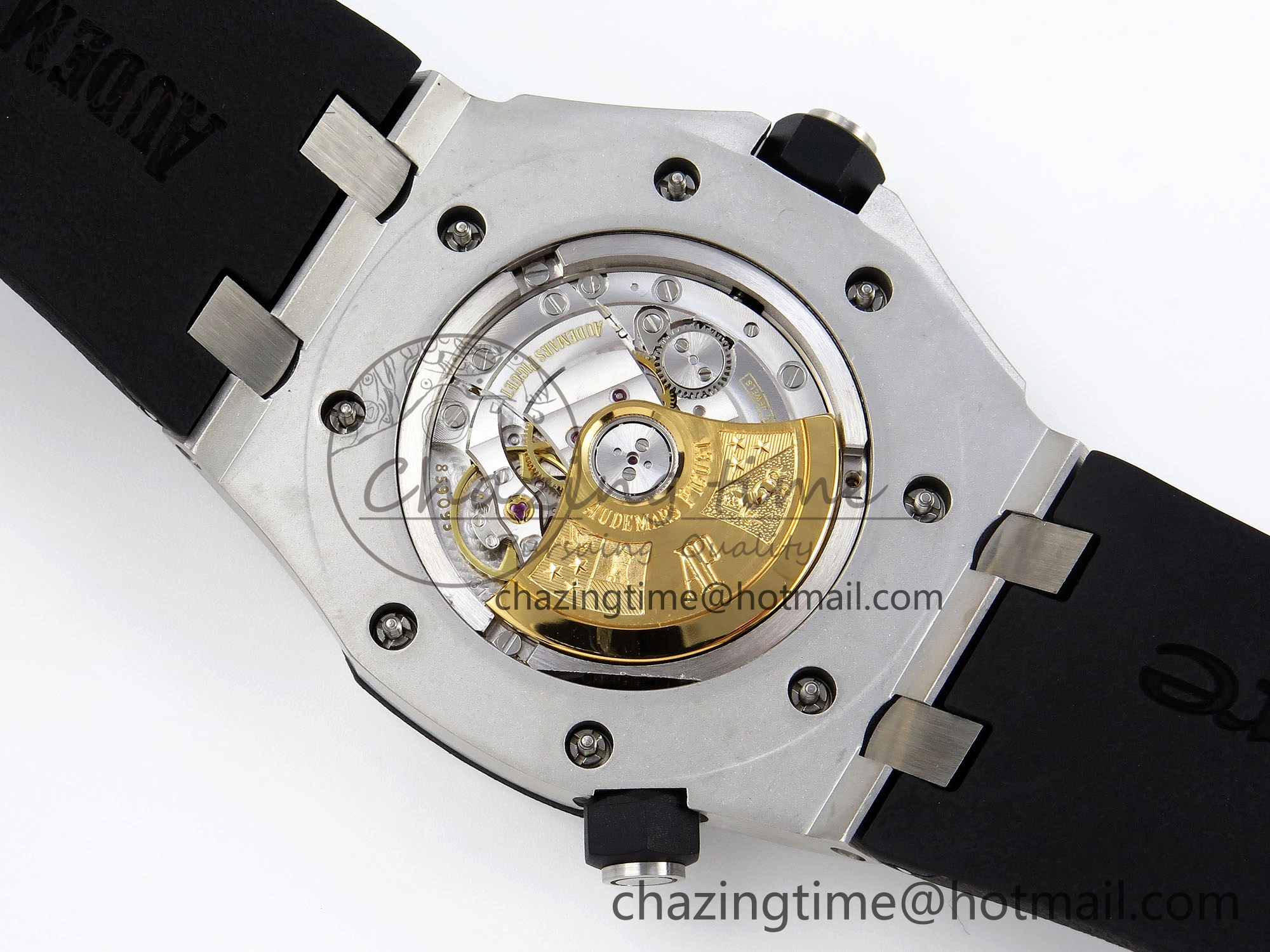 ROYAL OAK OFFSHORE DIVER 15710 IPF 1:1 BEST EDITION WHITE DIAL ON BLACK RUBBER STRAP SA3120 SUPER CLONE
