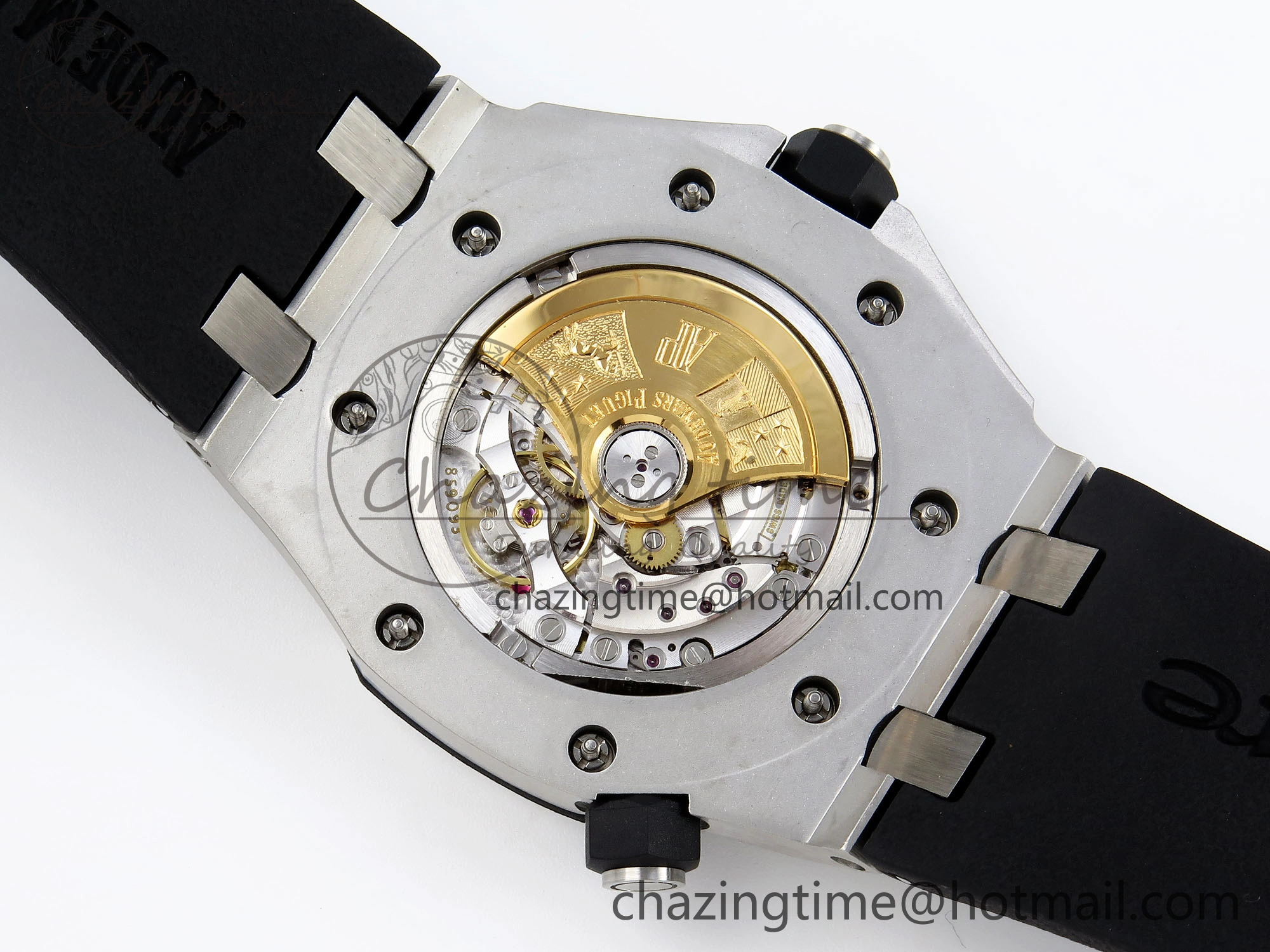 ROYAL OAK OFFSHORE DIVER 15710 IPF 1:1 BEST EDITION WHITE DIAL ON BLACK RUBBER STRAP SA3120 SUPER CLONE