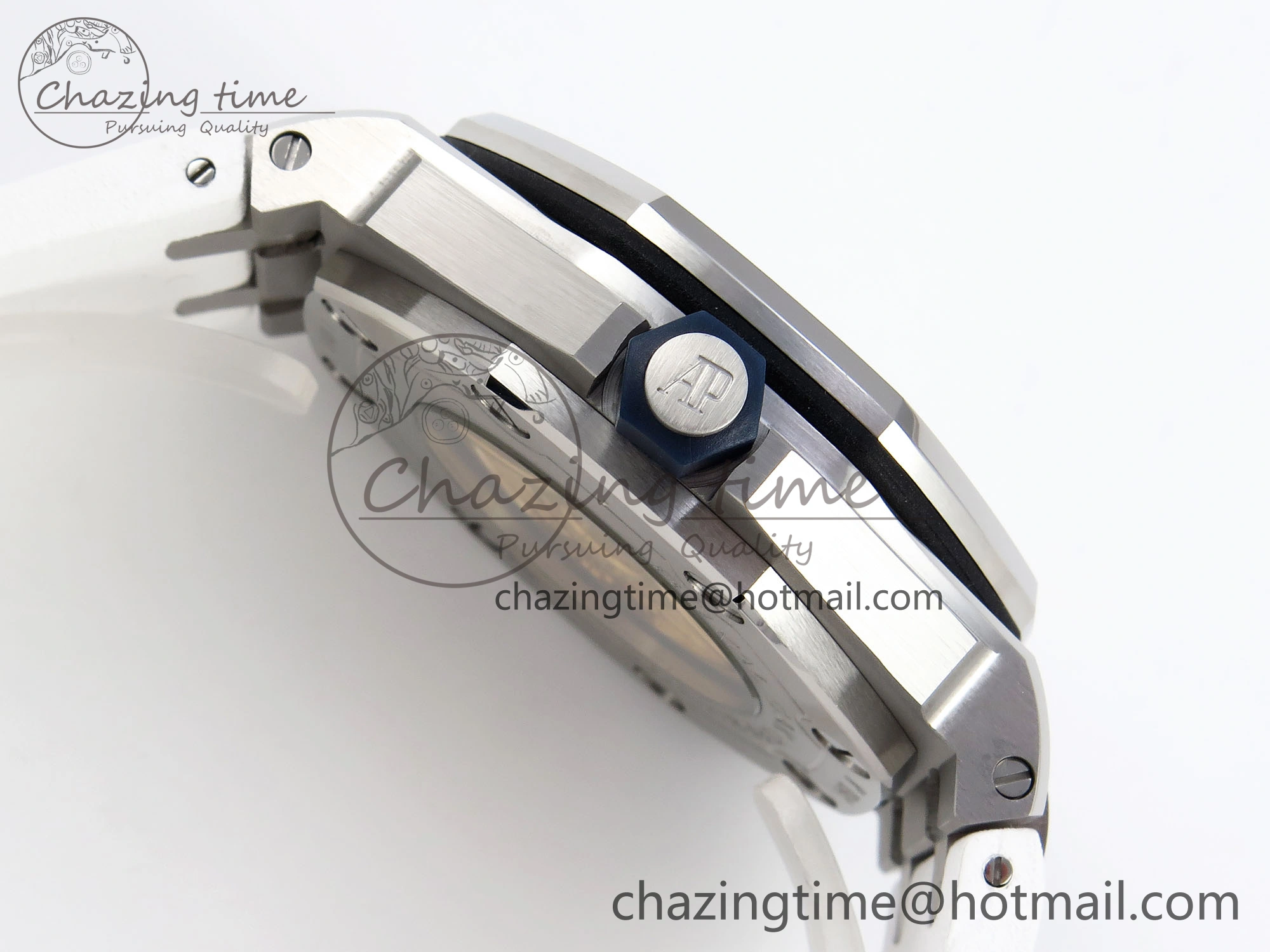 ROYAL OAK OFFSHORE DIVER 15710 IPF 1:1 BEST EDITION WHITE DIAL ON WHITE RUBBER STRAP SA3120 SUPER CLONE