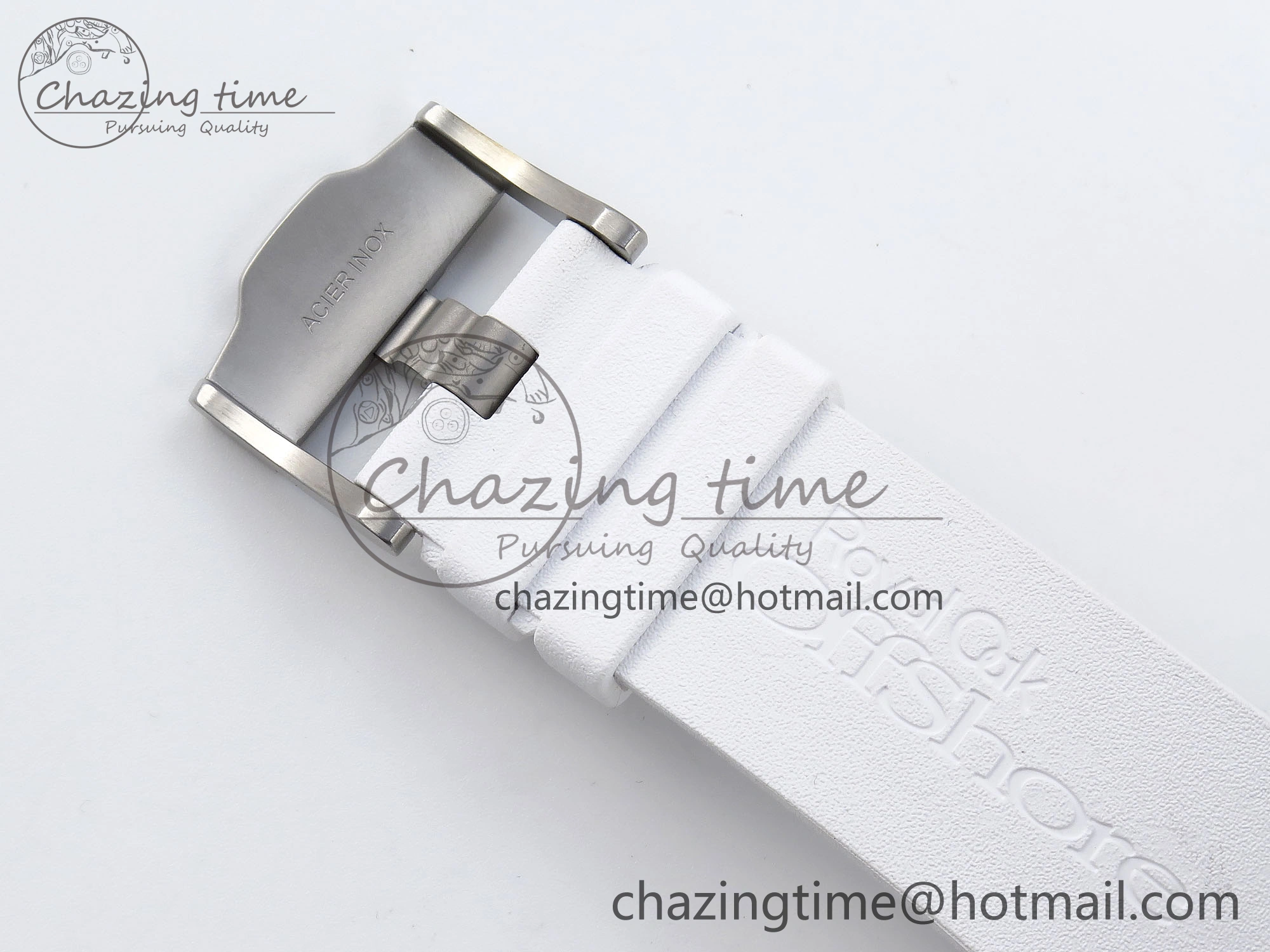 ROYAL OAK OFFSHORE DIVER 15710 IPF 1:1 BEST EDITION WHITE DIAL ON WHITE RUBBER STRAP SA3120 SUPER CLONE