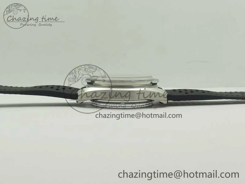 Racing Master Chronometer OMF 1:1 Best Edition Black Dial Orange Hand on Black Leather Strap A9300