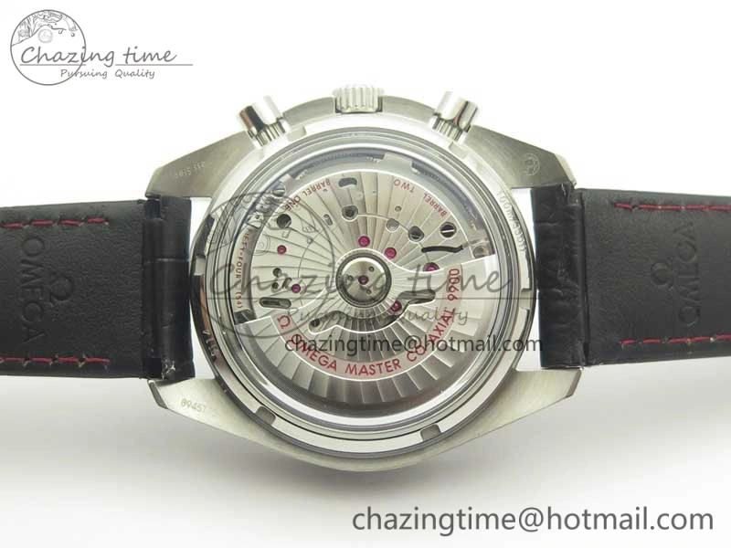 Racing Master Chronometer OMF 1:1 Best Edition Black Dial on Black Leather Strap A9300