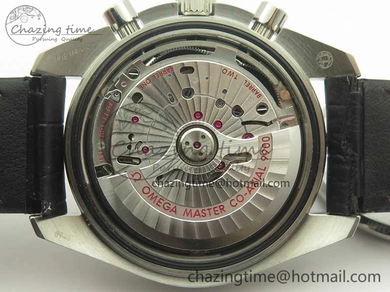 Racing Master Chronometer OMF 1:1 Best Edition Black Dial on Black Leather Strap A9300