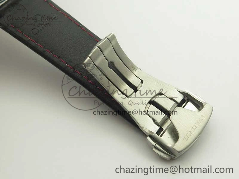 Racing Master Chronometer OMF 1:1 Best Edition Black Dial on Black Leather Strap A9300