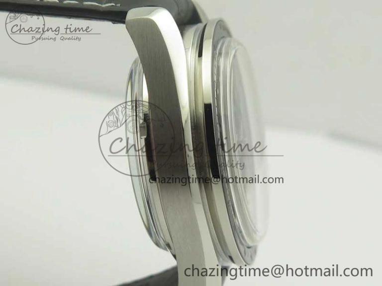 Racing Master Chronometer OMF 1:1 Best Edition Black Dial on Black Leather Strap A9300