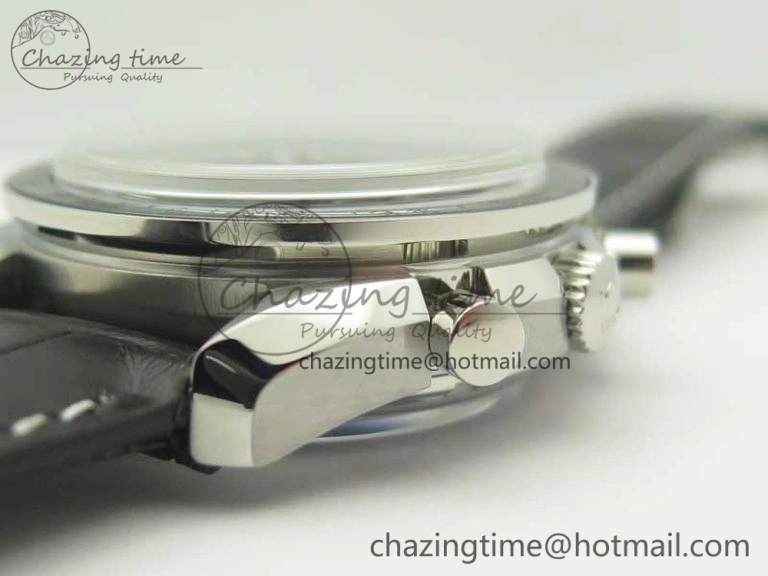 Racing Master Chronometer OMF 1:1 Best Edition Black Dial on Black Leather Strap A9300