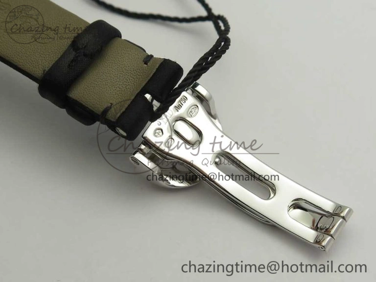 Reine de Naples 8918BB SS ZF 1:1 Best Edition White MOP Dial Diamonds Bezel on Black Fabric Strap A537