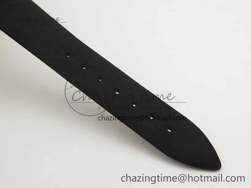 Reine de Naples 8918BB YG ZF 1:1 Best Edition White MOP Dial Diamonds Bezel on Black Fabric Strap A537