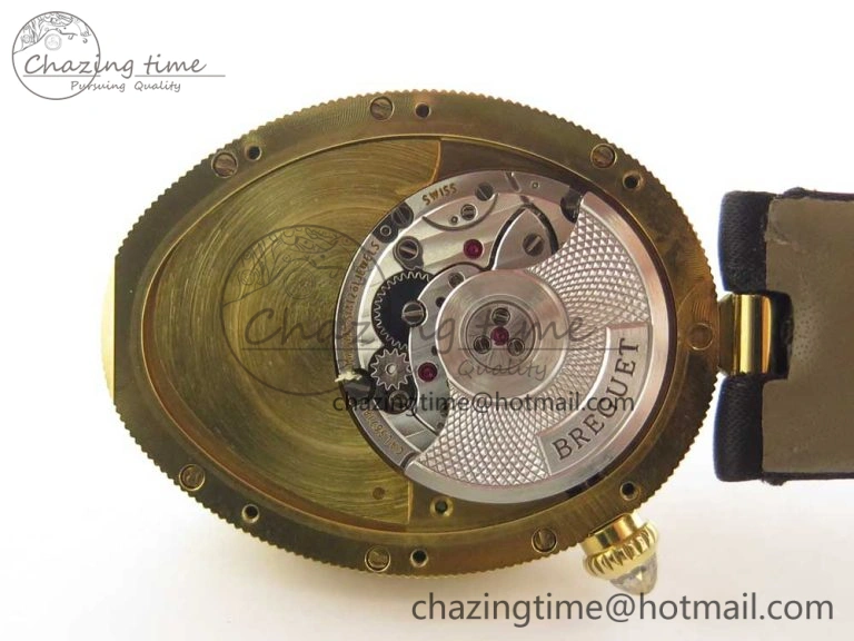 Reine de Naples 8918BB YG ZF 1:1 Best Edition White MOP Dial Diamonds Bezel on Black Fabric Strap A537