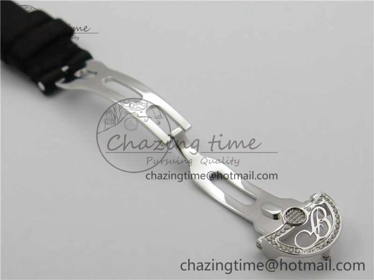 Reine de Naples 8928BB SS ZF 1:1 Best Edition White MOP Dial Diamonds Bezel on Black Fabric Strap A537