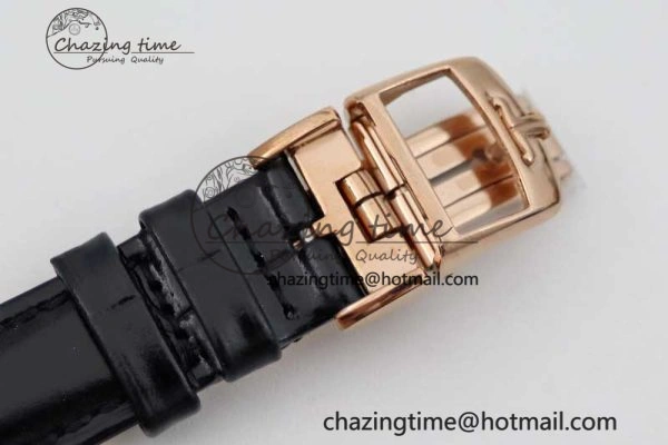 Rendez-Vous Date RG Q8F Best Edition White Dial Diamonds Bezel on Black Leather Strap A898
