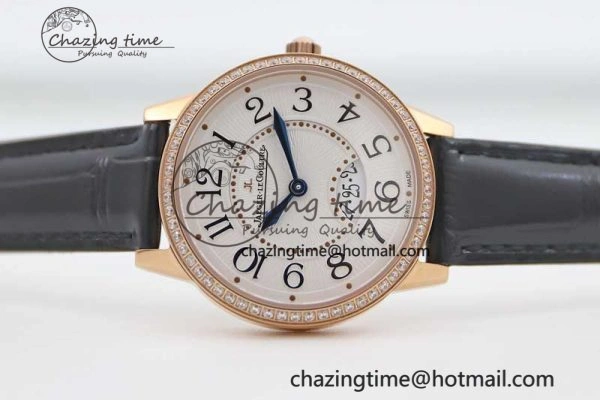 Rendez-Vous Date RG Q8F Best Edition White Dial Diamonds Bezel on Black Leather Strap A898