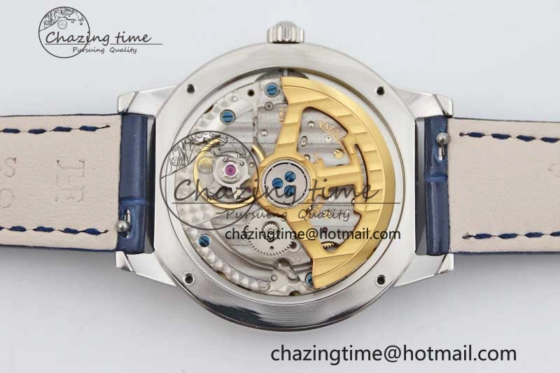 Rendez-Vous Date SS Q8F Best Edition White Dial Diamonds Bezel on Blue Leather Strap A898