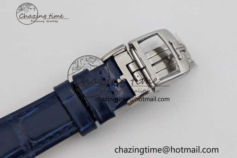 Rendez-Vous Date SS Q8F Best Edition White Dial Diamonds Bezel on Blue Leather Strap A898
