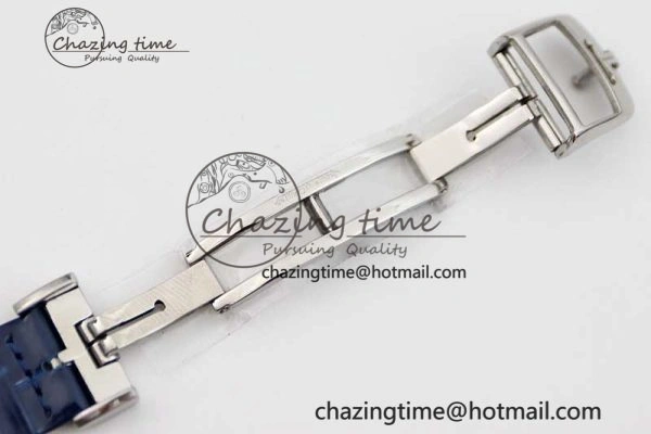 Rendez-Vous Date SS Q8F Best Edition White Dial Diamonds Bezel on Blue Leather Strap A898