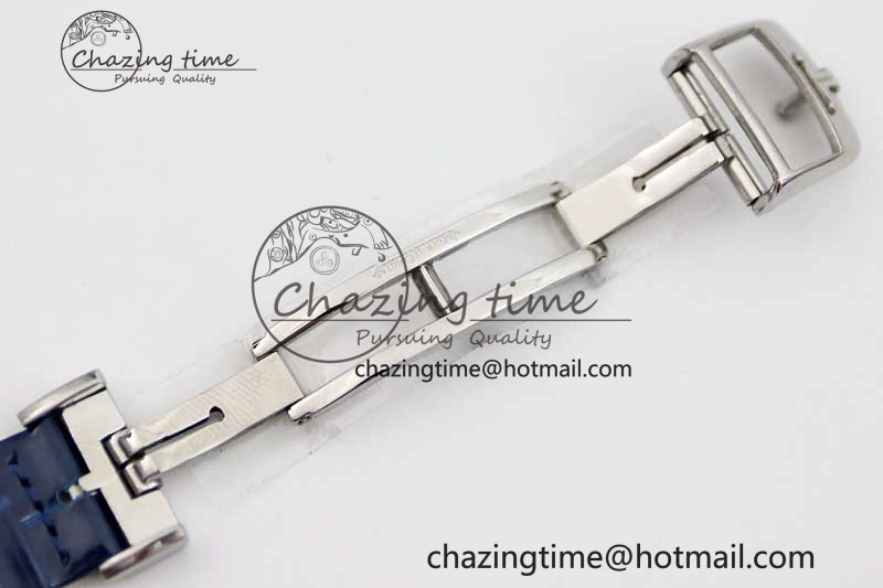 Rendez-Vous Date SS Q8F Best Edition White Dial Diamonds Bezel on Blue Leather Strap A898