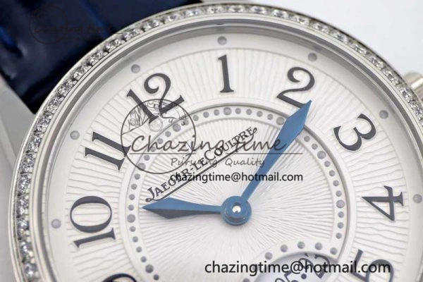 Rendez-Vous Date SS Q8F Best Edition White Dial Diamonds Bezel on Blue Leather Strap A898