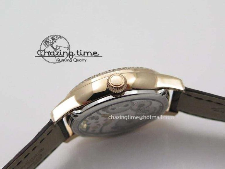 Rendez-Vous Ladies RG White MOP Dial Tourbillon on Brown Alligator Leather