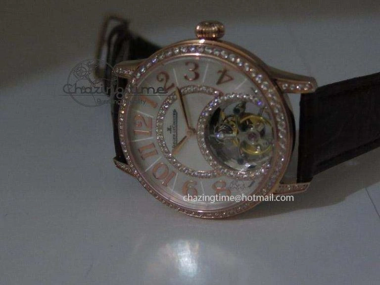Rendez-Vous Ladies RG White MOP Dial Tourbillon on Brown Alligator Leather