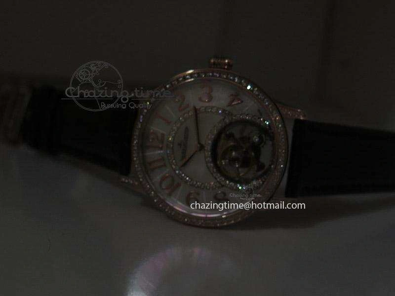 Rendez-Vous Ladies RG White MOP Dial Tourbillon on Brown Alligator Leather