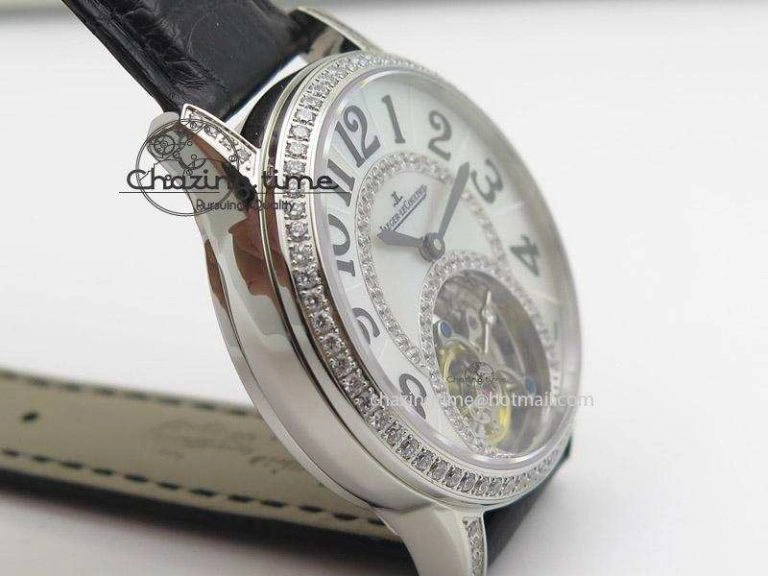 Rendez-Vous Ladies SS White MOP Dial Tourbillon on Black Alligator Leather