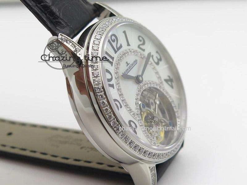 Rendez-Vous Ladies SS White MOP Dial Tourbillon on Black Alligator Leather