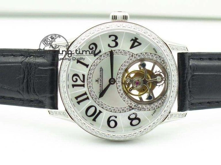 Rendez-Vous Ladies SS White MOP Dial Tourbillon on Black Alligator Leather