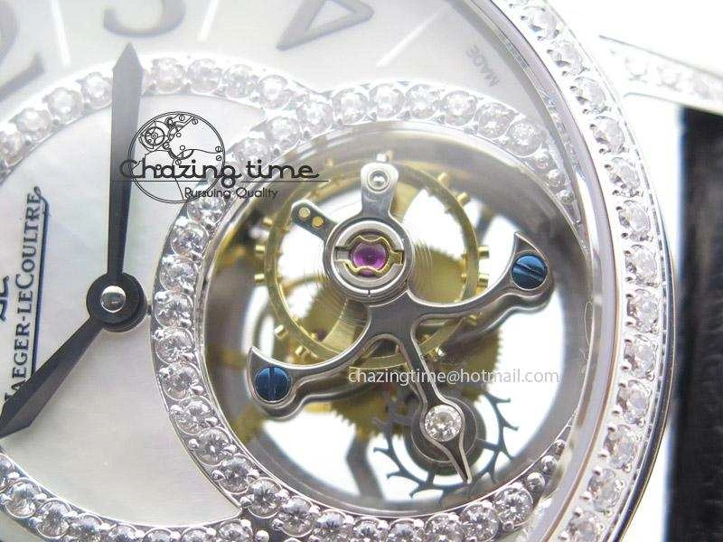 Rendez-Vous Ladies SS White MOP Dial Tourbillon on Black Alligator Leather