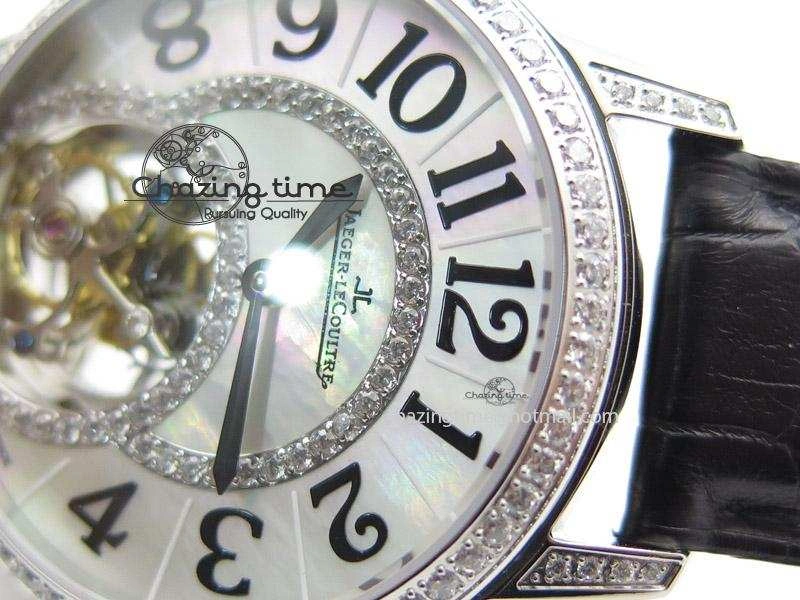 Rendez-Vous Ladies SS White MOP Dial Tourbillon on Black Alligator Leather